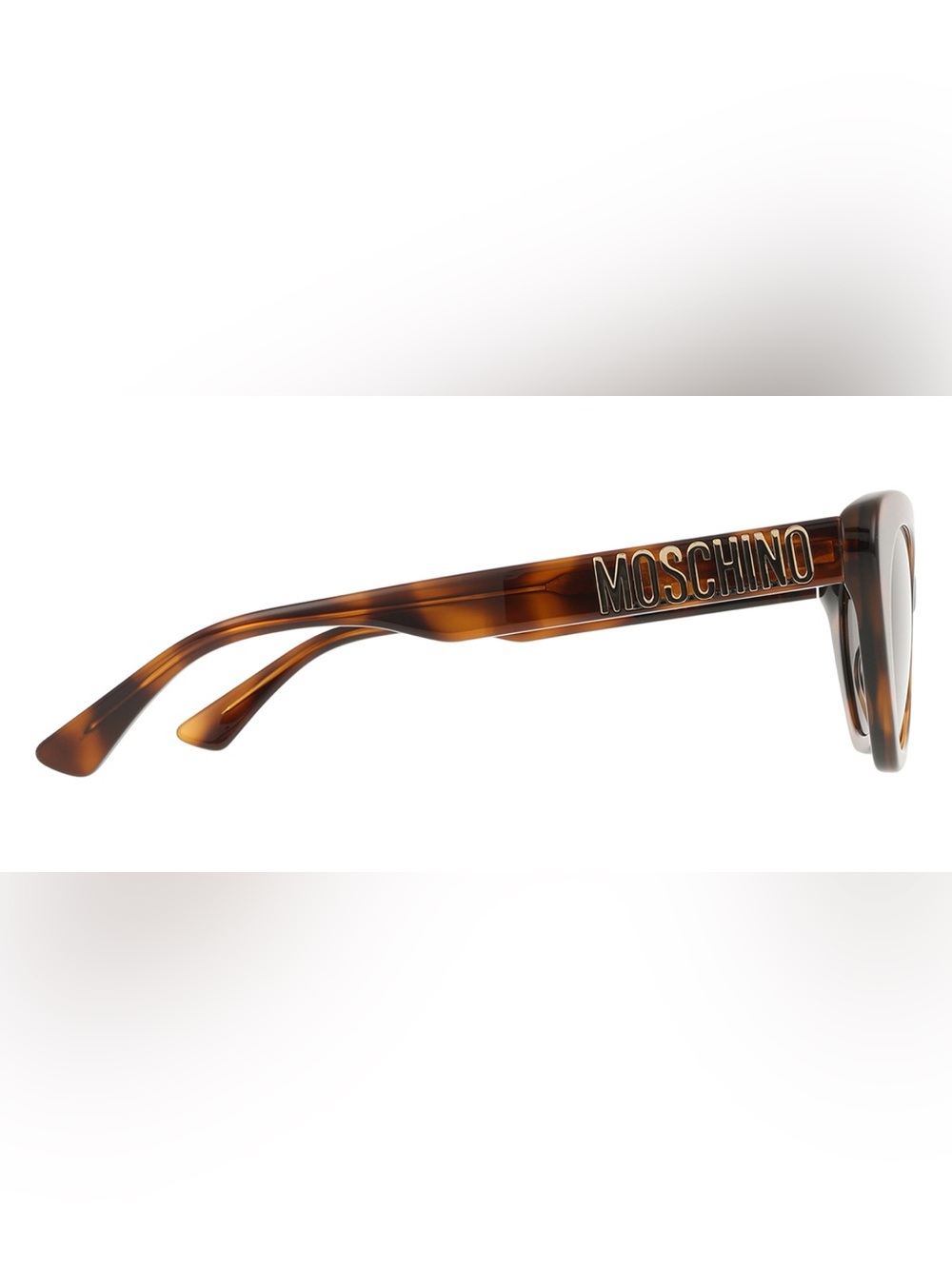Moschino Tortoiseshell Sunglasses with Gold Logo - Picture 3 of 12